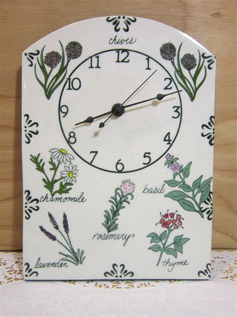 rectangular tile ceramic wall clock